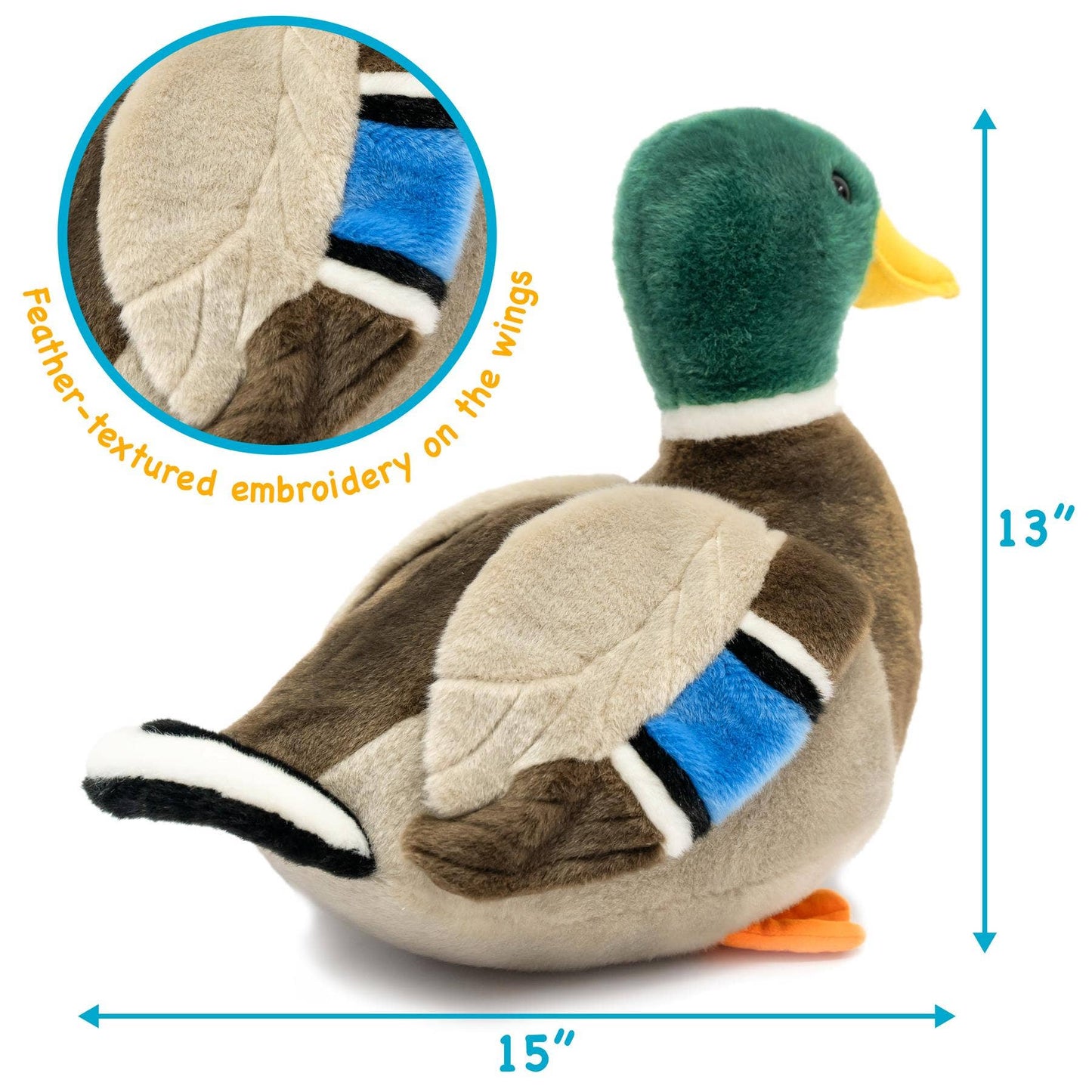 Dakota The Duck - 15 Inch Stuffed Animal Plush Viahart