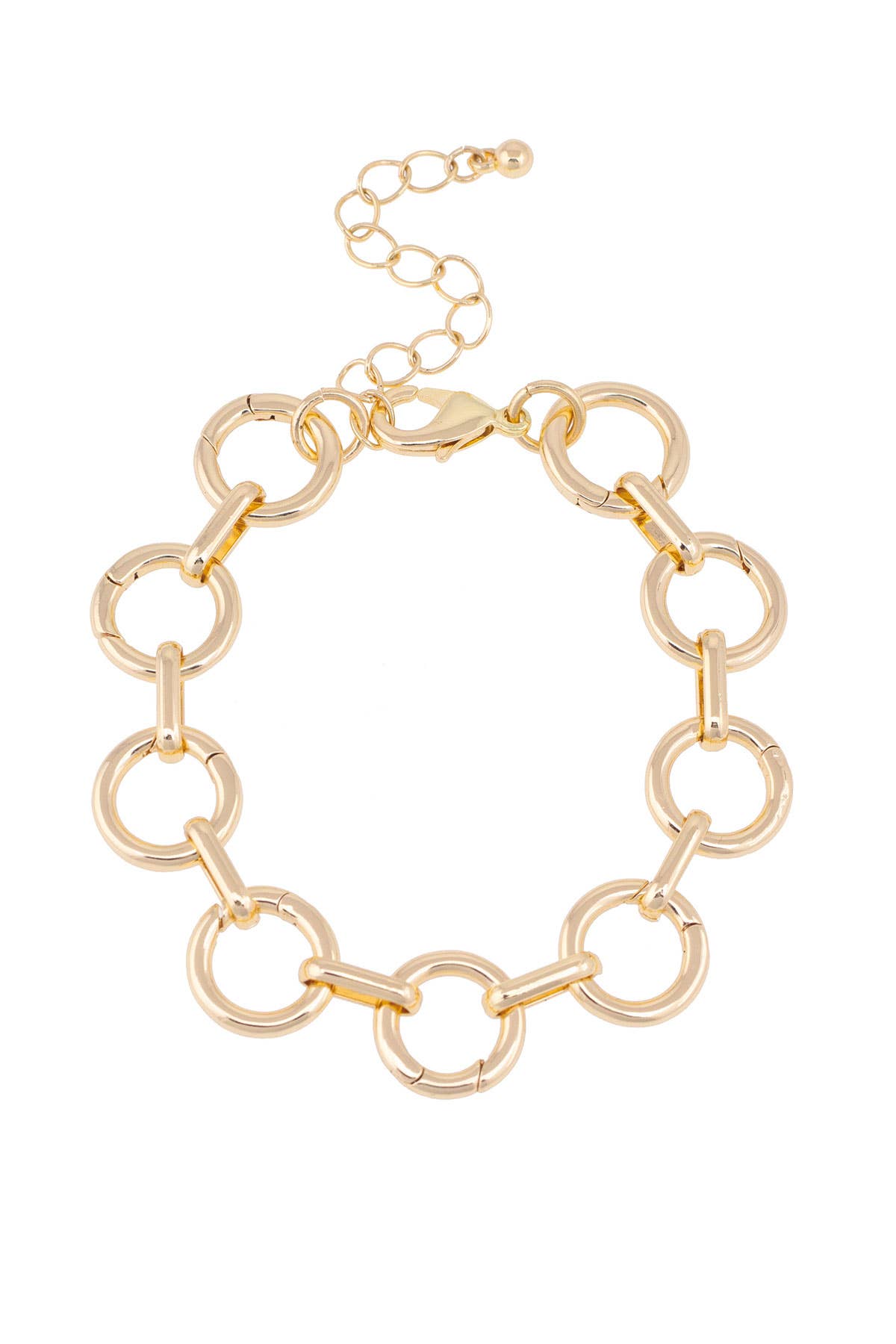 Juliette Charm Collector Bracelet Base in Shiny Gold Canvas