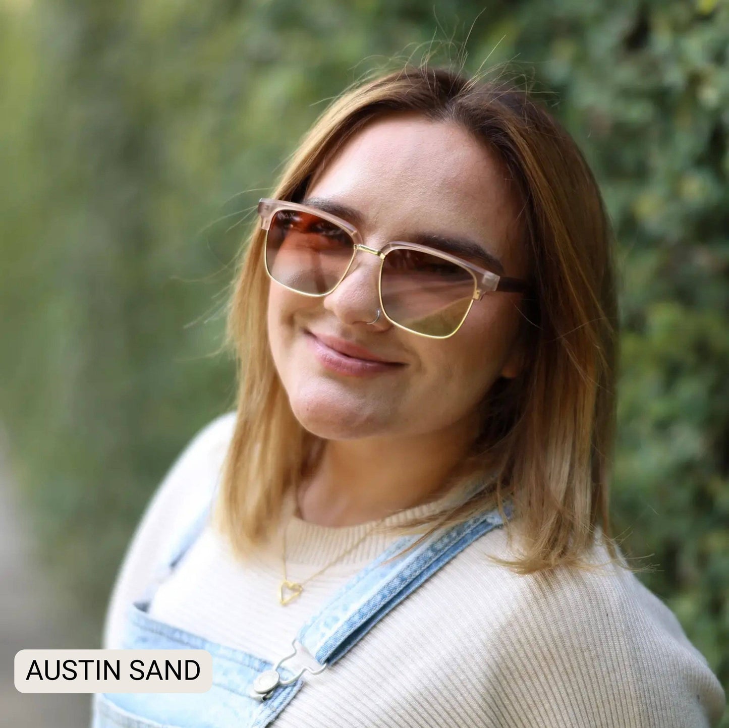 Austin - Unisex Polarized Square Sunglasses: Sand Dax Fl