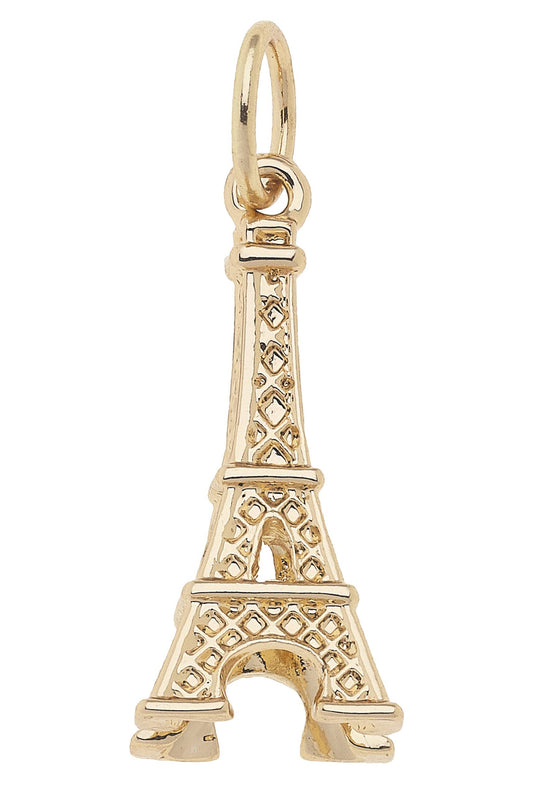Eiffel Tower Charm in Shiny Gold canvas