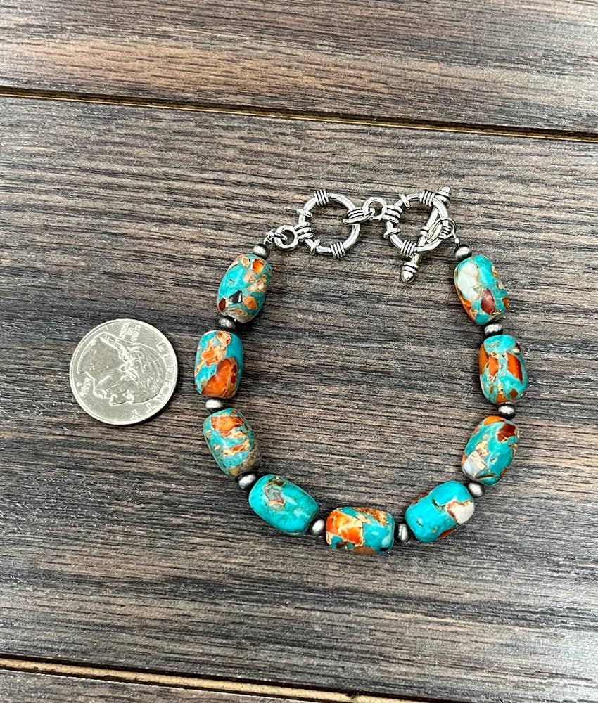 Handmade Gemstone Adjustable Bracelet 711597 Isac