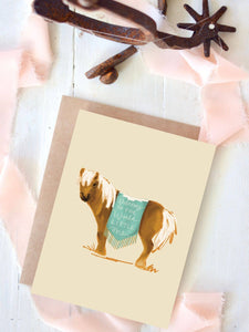 Western Pony Baby Shower Card Tirzah