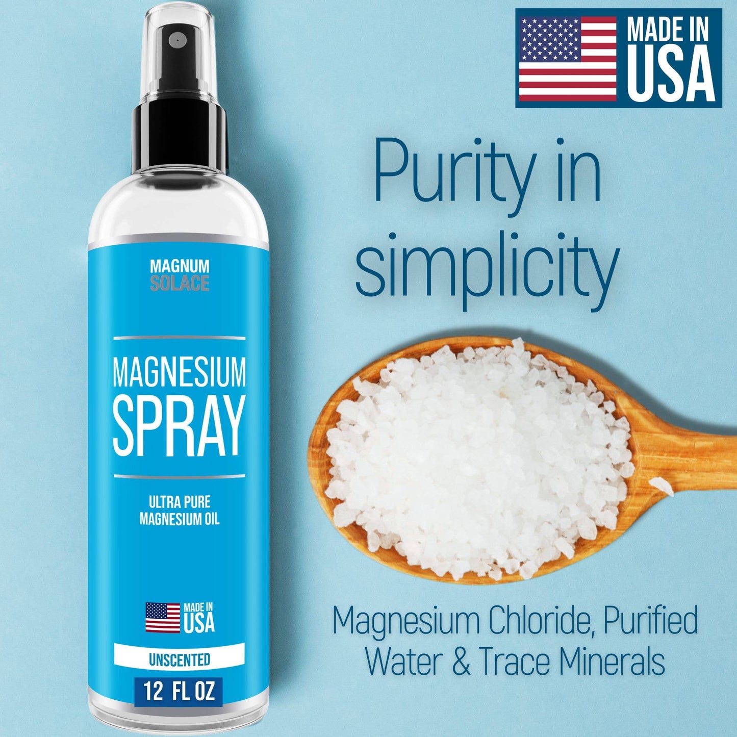 Magnesium Oil Spray for Restless Legs, Sleep, Muscle Relief: 8 oz