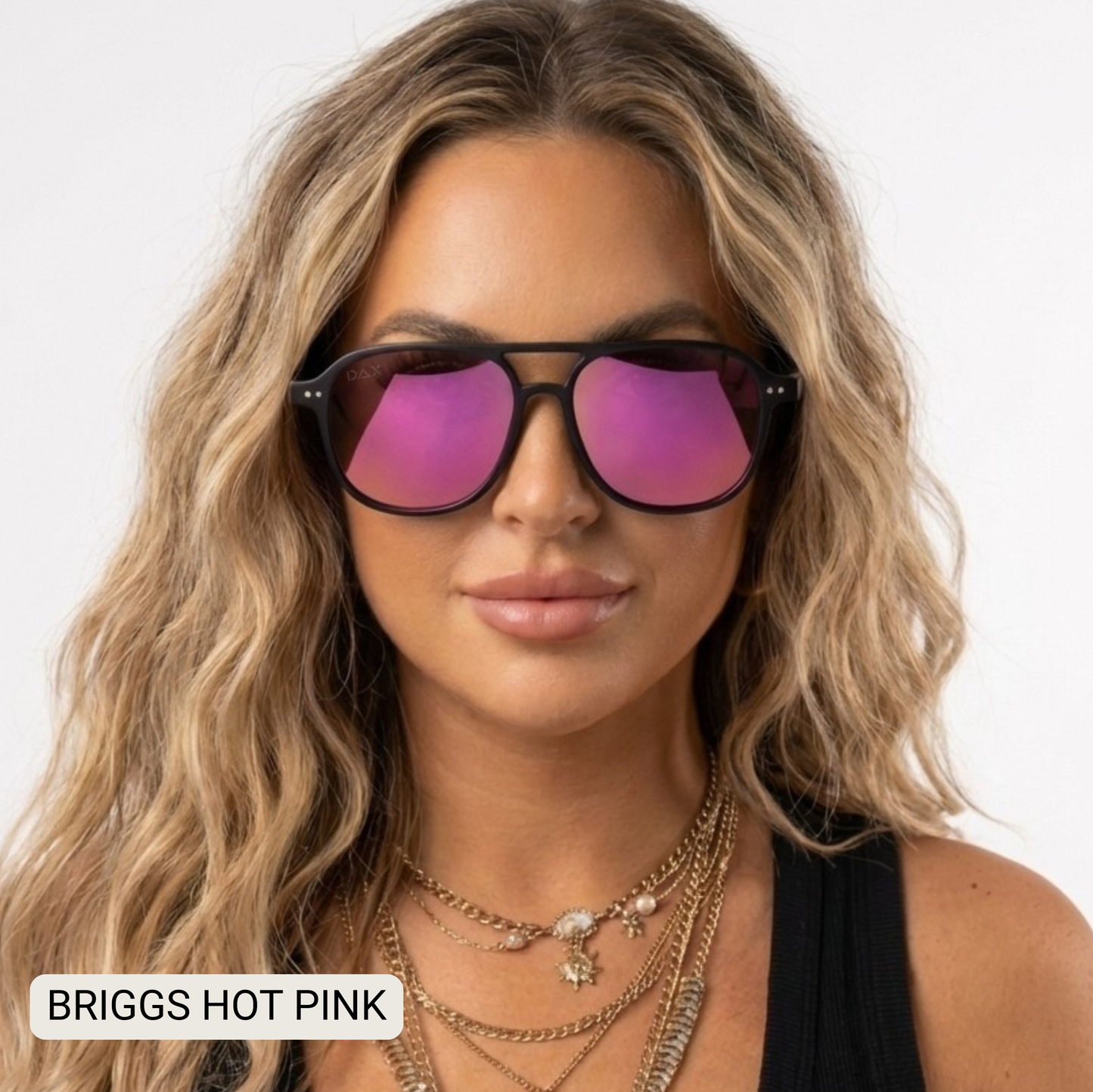 Briggs - Women's Polarized Small/ Medium Aviator: Black Gradient Fl/Tx