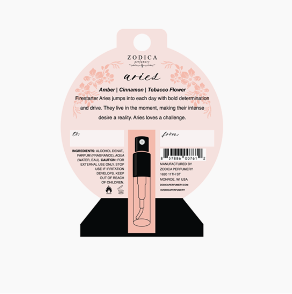 Zodiac Perfumette Card Pink: Pisces