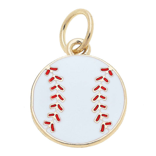 Baseball Enamel Charm canvas