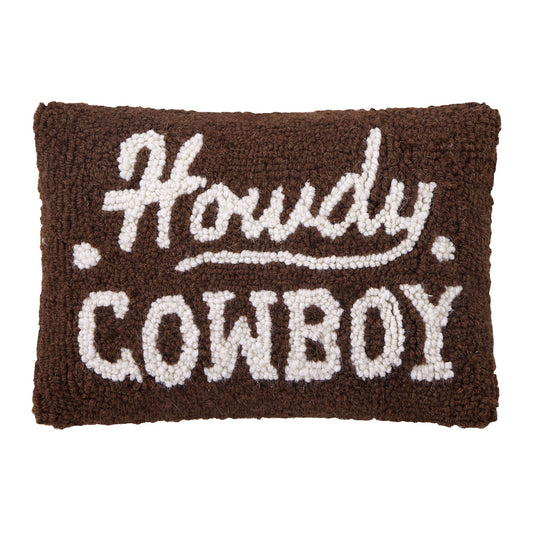 Howdy Cowboy Hook  Pillow Peeking