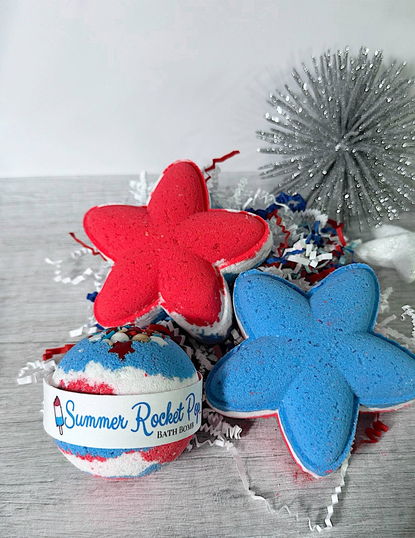 Star Spangled Bath Bomb | Summer Seasonal Patriotic Rocket Mandatory Me
