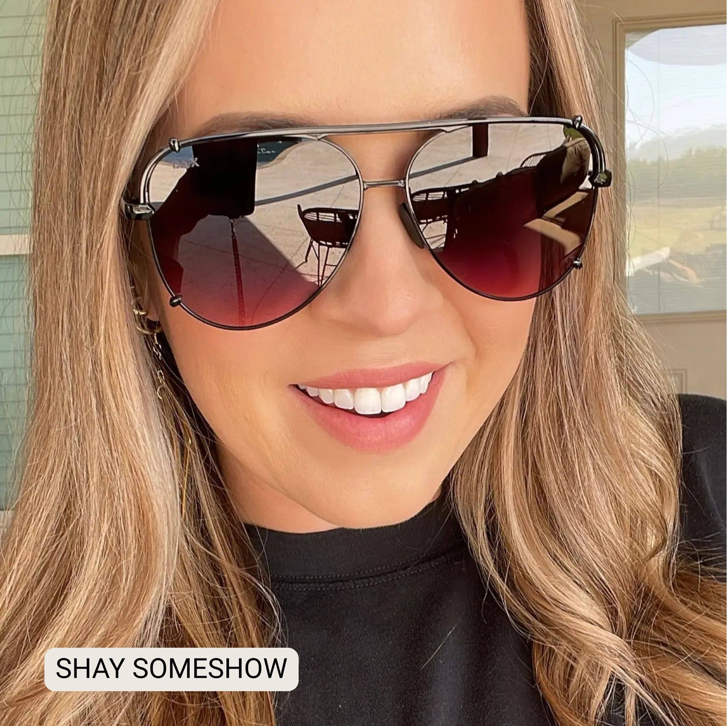 SHAY - Women's Polarized Large Hair Friendly Aviator: Hot Pink Tx Dax