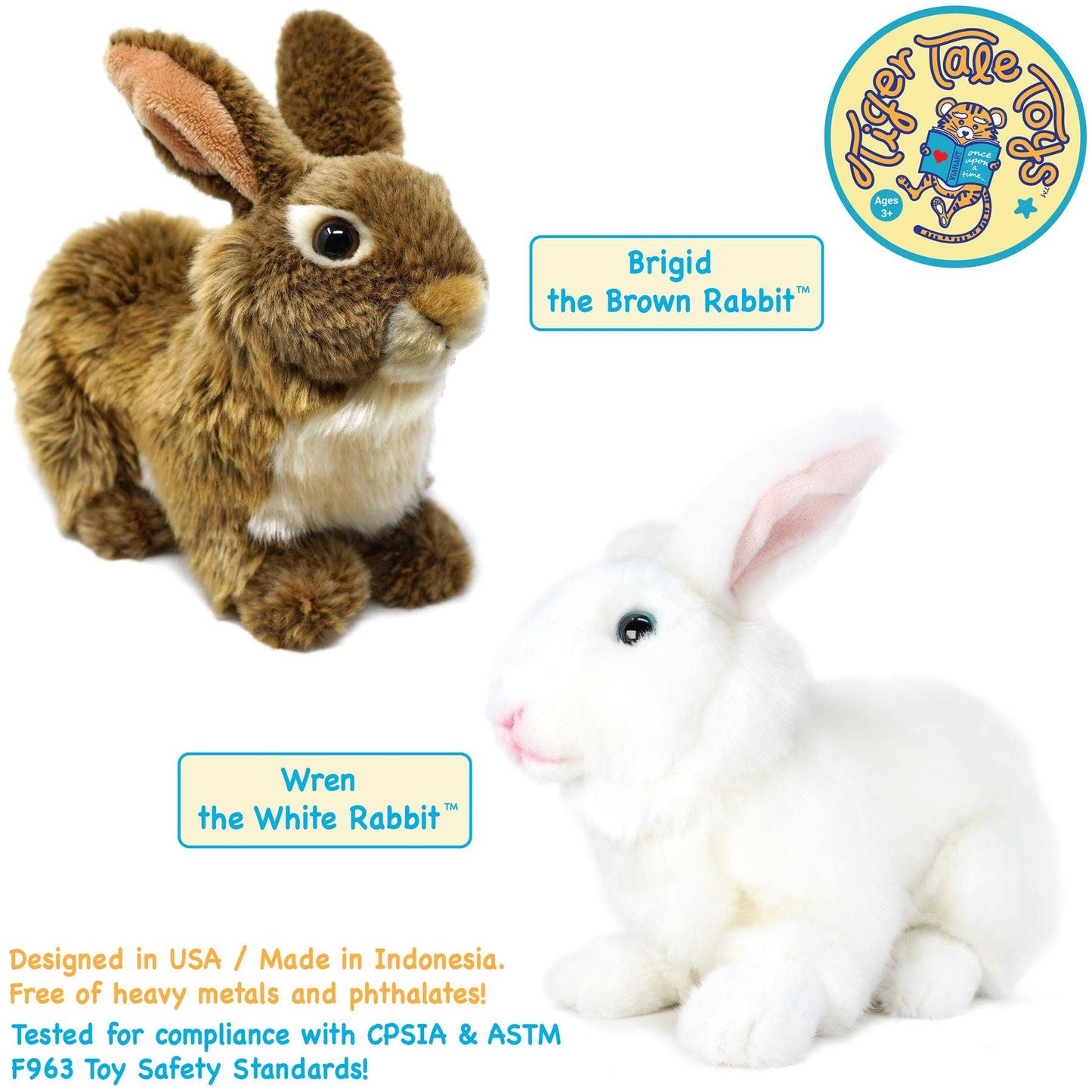Brigid The Brown Rabbit | 10 Inch Stuffed Animal Plush | Viahart