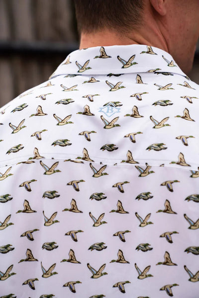 Performance Button Up - Mallard Ducks Burlebo