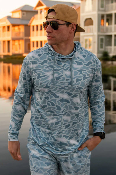 Performance Hoodie - Seaside Camo Burlebo