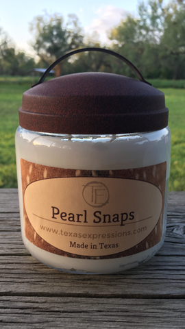 Pearl Snaps Rustic Candle