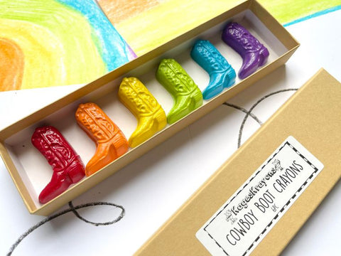 Cowboy Boot Crayons Gift Box - Gifts For Kids - Children's Toys