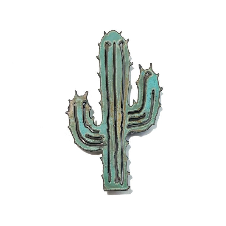 Cactus magnet southwestern western décor ranch gift Yellowstone desert recycled metal green gifts